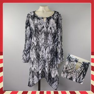 Avenue long asymmetrical hem top blouse Plus 26